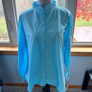 CHEF WORKS  Dress Shirt Long Sleeve Women’s Sz L Light blue NWT